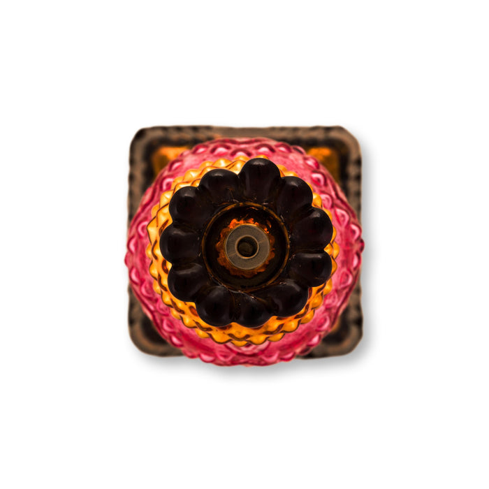 Pip Studio Kandelaar Bead - van Glas - Rood| Geel - 30cm