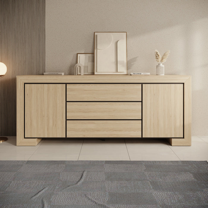 Meubella - Cayuga - Dressoir - Eiken - 225x48x90 cm