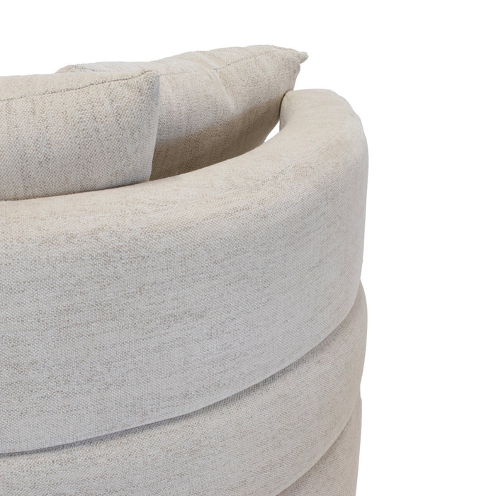 DÉJA Living - Draaifauteuil Beige Stof - Ø100x84cm - Miles