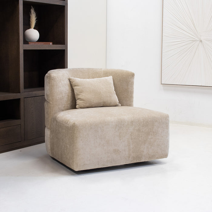 DÉJA Living - Draaifauteuil Beige Stof - 88x95x75cm - Ethan