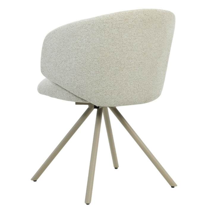 DÉJA Living - DÉJA Eetkamerstoel Sueca Beige Draaibaar - Set van 2