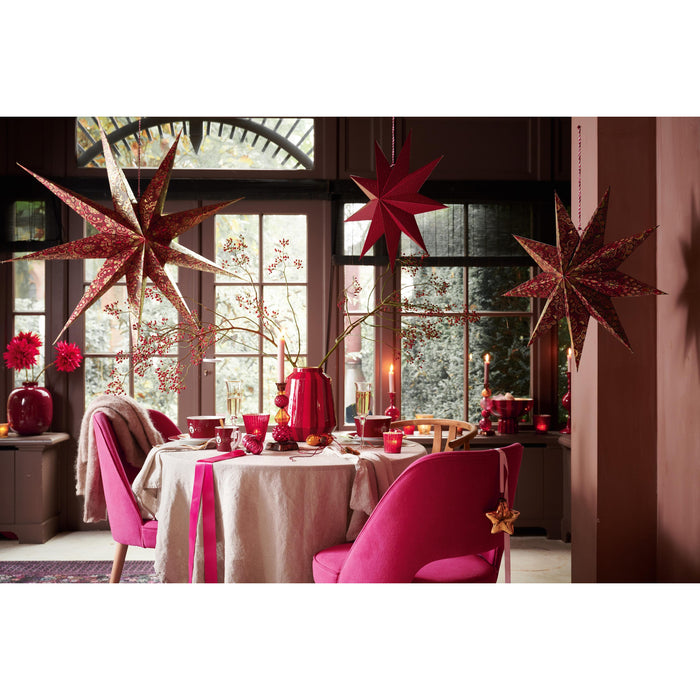 Pip Studio Kandelaar Sphere - van Metaal - Donkerrood - 44cm