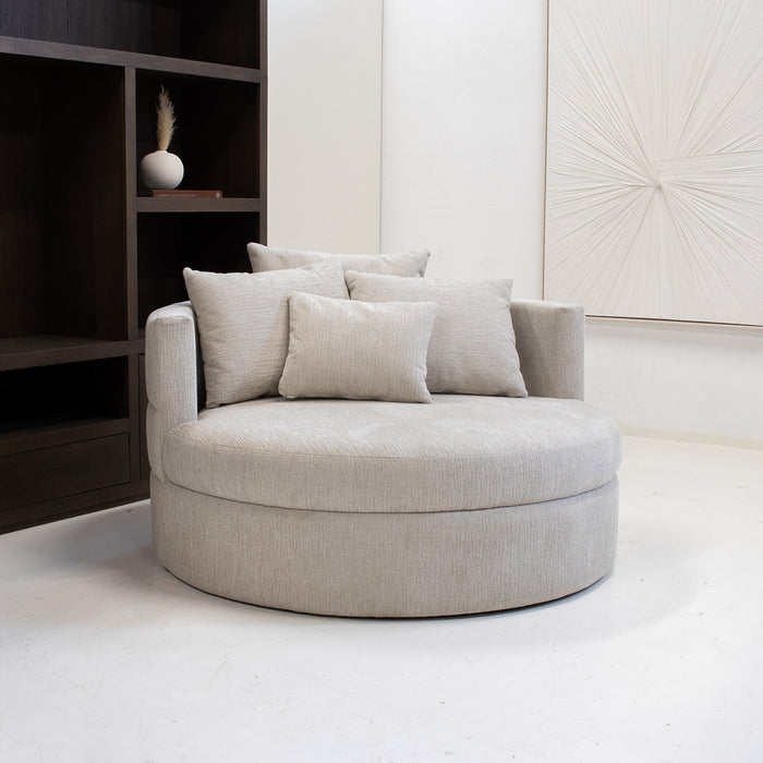 DÉJA Living - Loveseat Zand Stof - Ø124x84cm - Miles