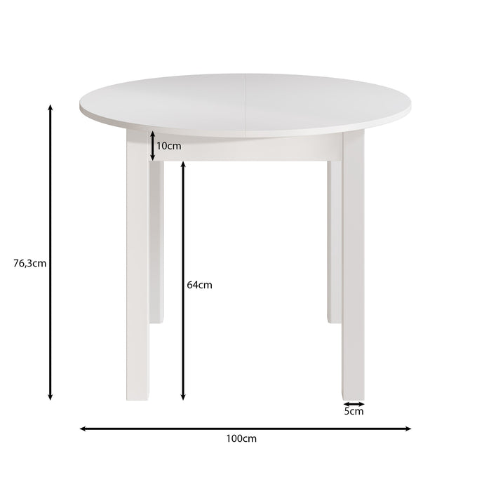 Meubella - South - Eetkamertafel - Wit