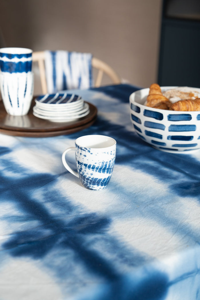 vtwonen Tie-Dye Mok met oor - Mokken - Serviesset van 4 - 275ml