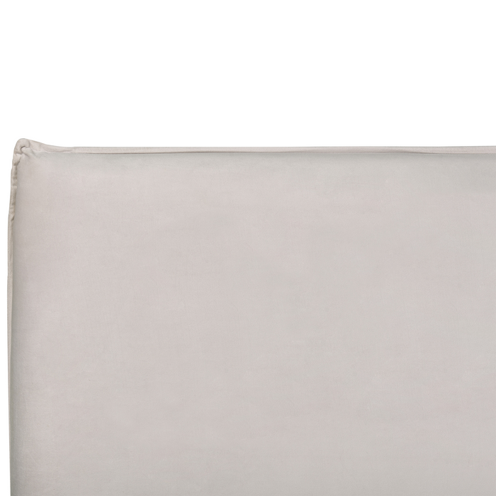 Beliani-LAVAUR-Bed met opbergruimte-Gebroken wit-180 x 200 cm-Fluweel