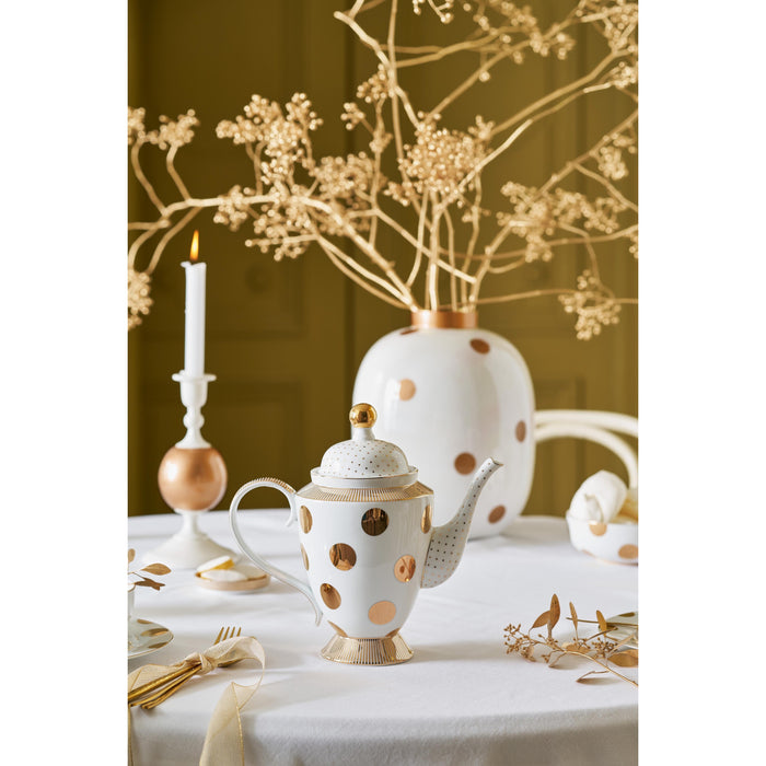 Pip Studio Theepot Dot Delight - Theekan - Wit| Goud - 1,25l