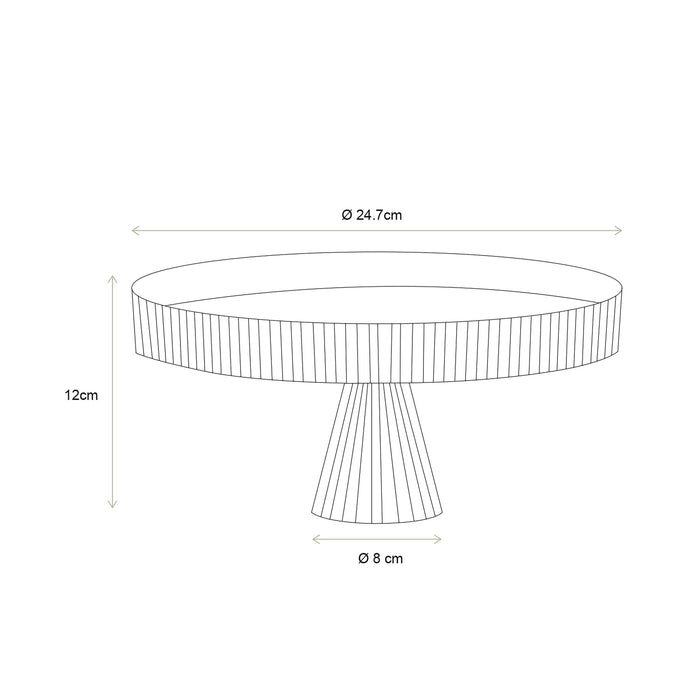 vtwonen Taartplateau - Taartstandaard van Glas - 24.7x12cm