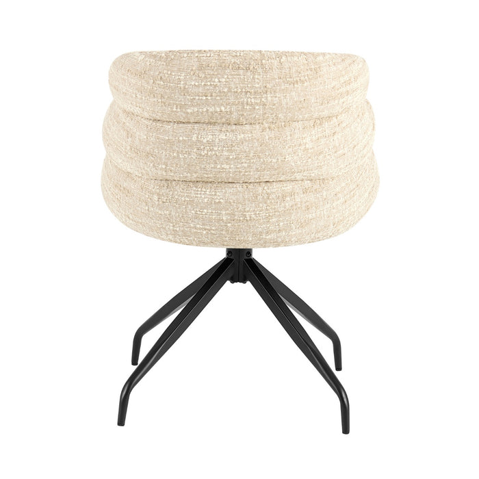 Giga Meubel - Eetkamerstoel Beige - Draaibaar - Claes - Set van 2