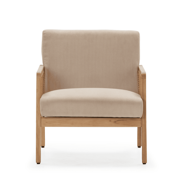 Calicosy - Fauteuil DEBRA - L68 cm - Houten en rotan poten