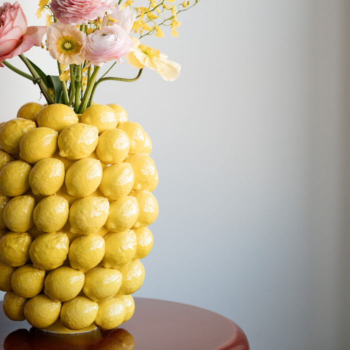 Vaas citroenen geel 40cm Kare Design