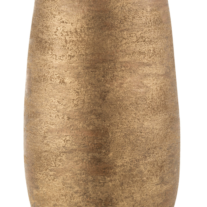 J-Line Vaas Oneffen Ruw Keramiek Goud