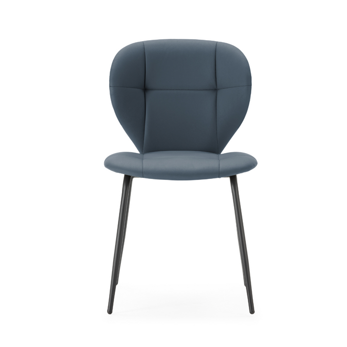 Calicosy - Set 2 stoelen MAURA - L50 cm - Zwart metaal