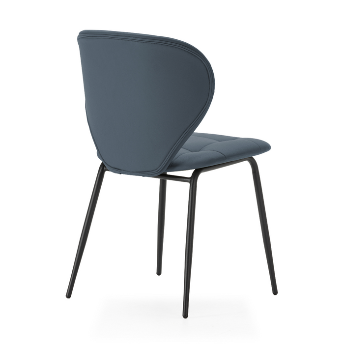 Calicosy - Set 2 stoelen MAURA - L50 cm - Zwart metaal