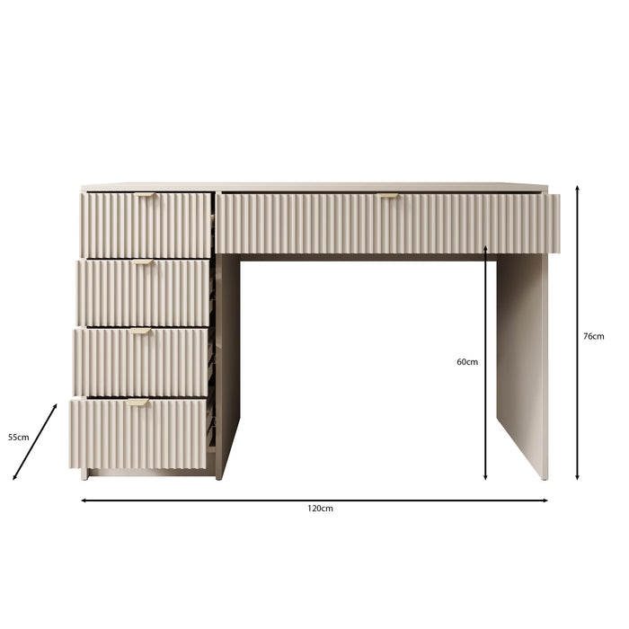 Meubella - Kaptafel Tavares - Beige - 120 cm