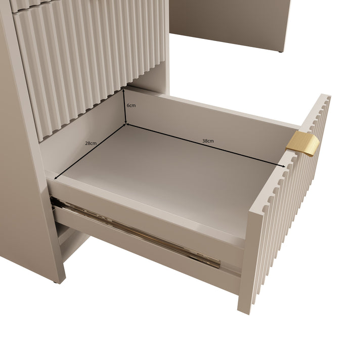 Meubella - Kaptafel Tavares - Beige - 120 cm