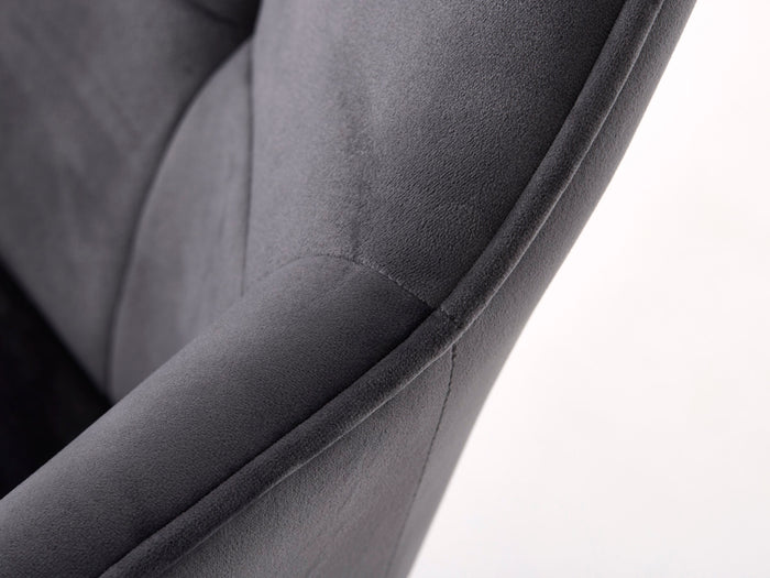 Giga Living - Eetkamerstoel Grijs Velvet - Nolan - Set van 2