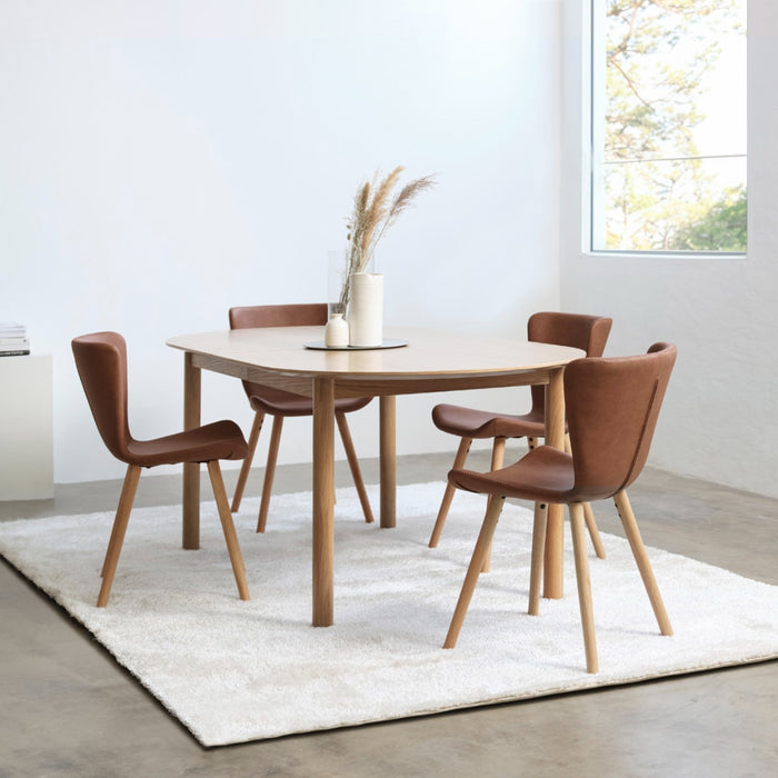 Giga Living - Eetkamerstoel Bruin PU-Leer - Teslin - Set van 2