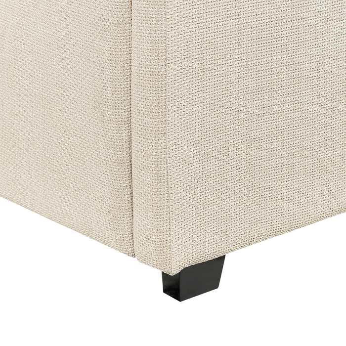 Beliani-VAUCLUSE-Bed met opbergruimte-Beige-180 x 200 cm-Polyester