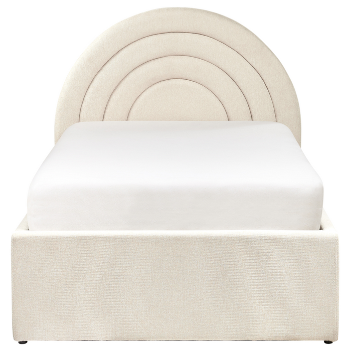 Beliani - ANET - Bed met opbergruimte - Beige - 90 x 200 cm - Stof