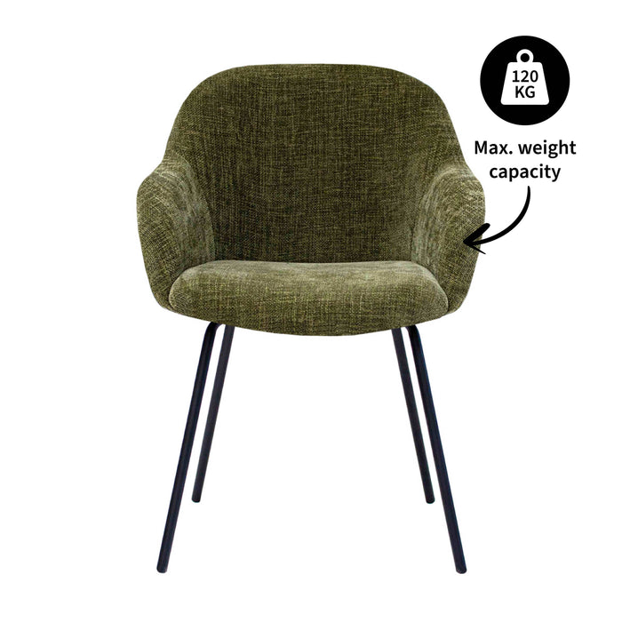 Kick eetkamerstoel Arda - Groen