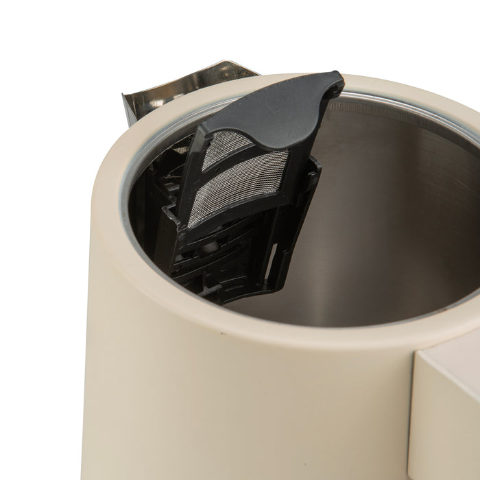 Bourgini Harmony Waterkoker 1.7L – RVS – Crème & Beukenhout