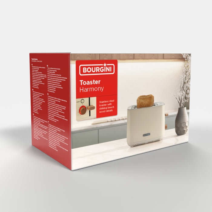 Bourgini Harmony Broodrooster 2 Sleuven – RVS en Beukenhout