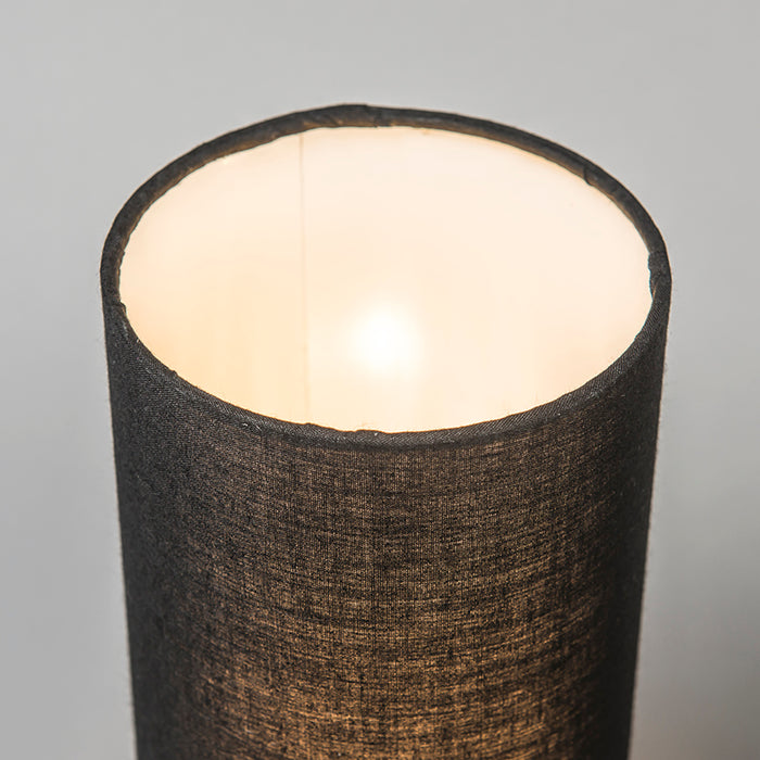 QAZQA Moderne tafellamp zwart met staal - Milo 2