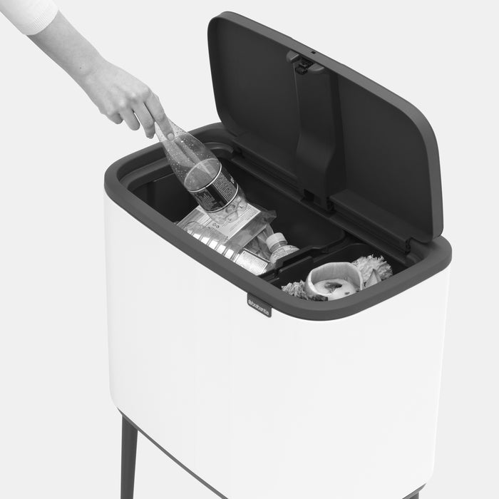 Brabantia Bo Touch Bin Afvalemmer 11 + 23 L - Wit