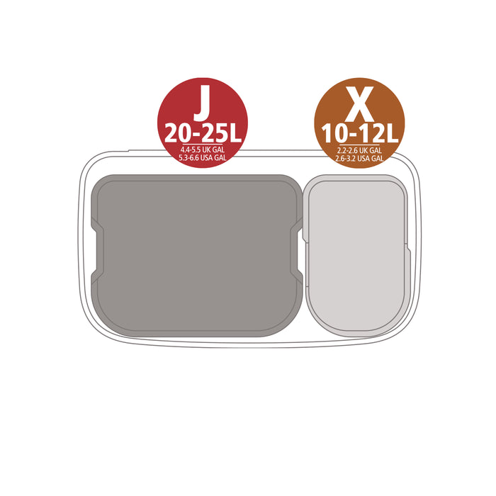 Brabantia Bo Pedaalemmer 11 + 23 L - Zwart