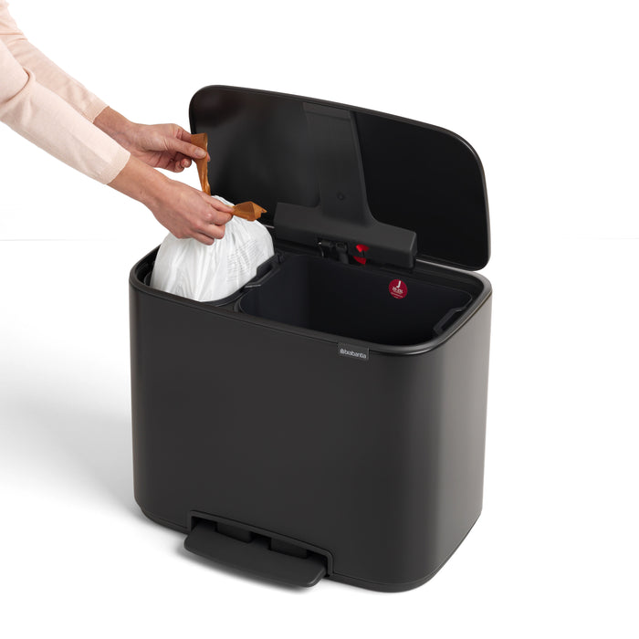 Brabantia Bo Pedaalemmer 11 + 23 L - Zwart