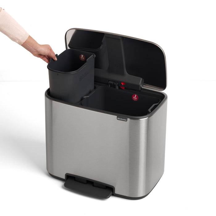 Brabantia Bo Pedaalemmer 11 + 23 L - Zilver