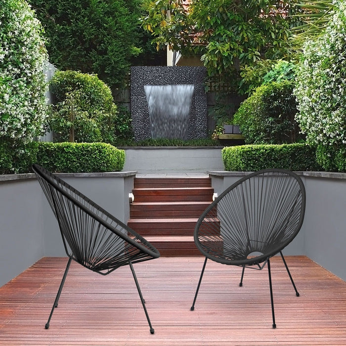 Lisomme Bo draad tuinstoel zwart