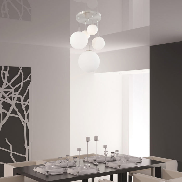 Steinhauer - hanglamp - Bollique - staal - glas metaal - Ø 60cm - E27 - 7376ST