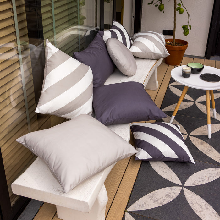 Dutch Decor kussenhoes SANTORINI - 40x60 cm grijs - waterafstotend en