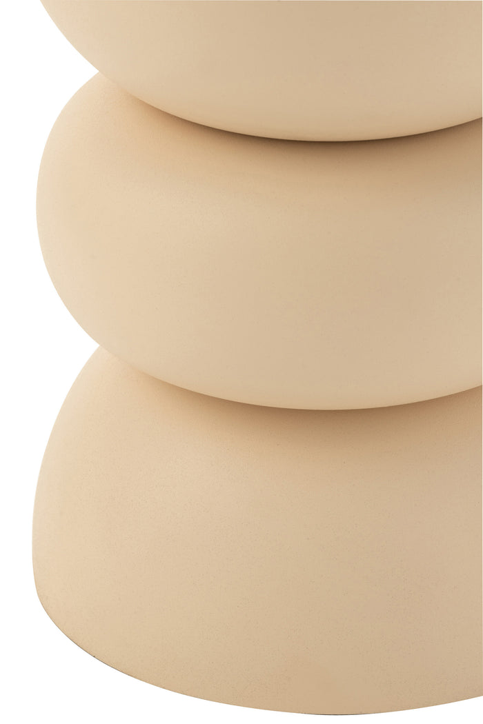 J-Line bijzettafel Lise - ijzer - beige