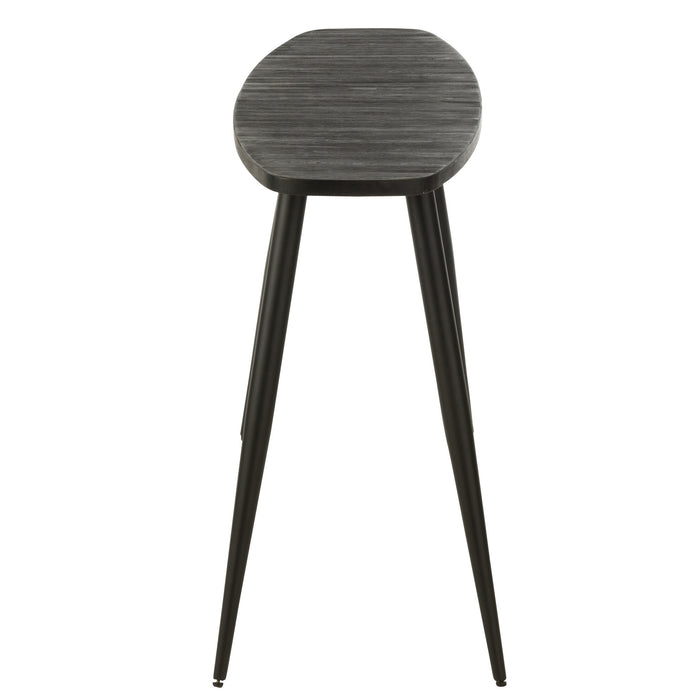 J-Line console Ovaal - hout - zwart