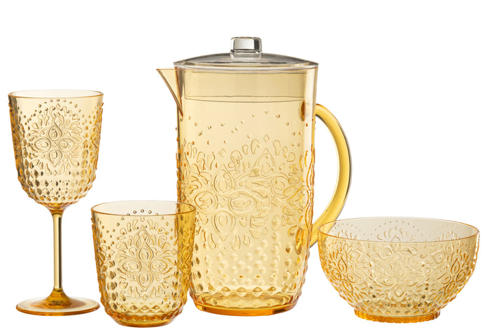 J-Line karaf - kunststof - geel