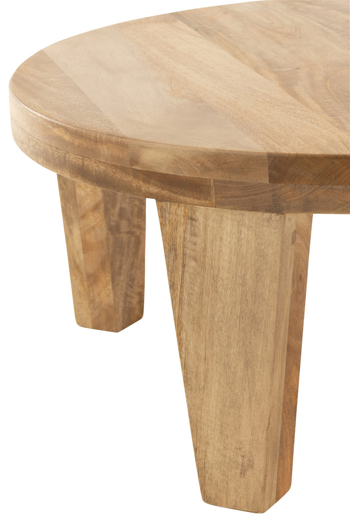 J-Line salontafel Rond - hout - naturel