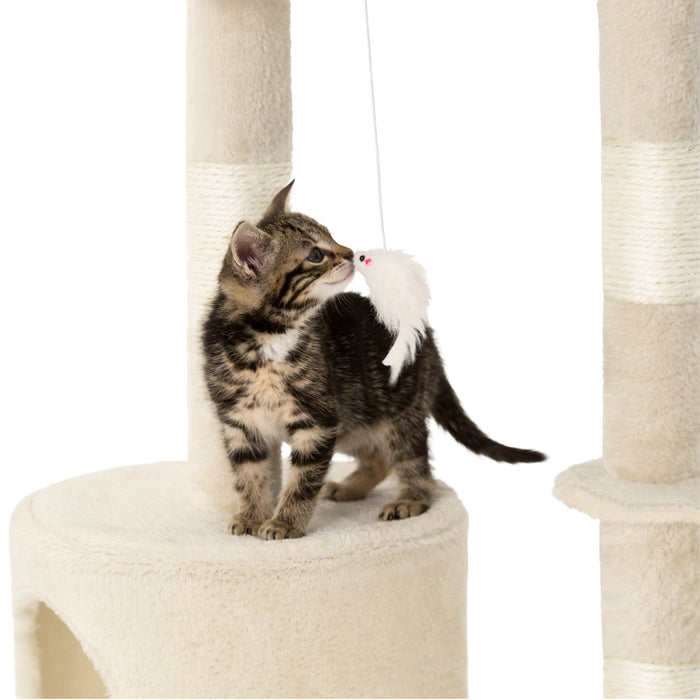 tectake® Krabpaal Dominik 144cm - Beige