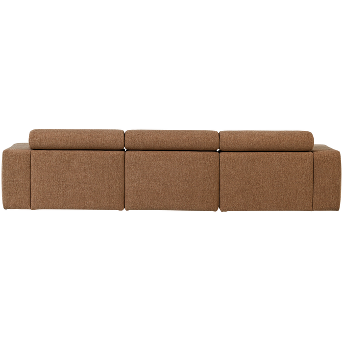 WOOOD Novi Chaise Longue Bank Links - Polyester - Karamelbruin