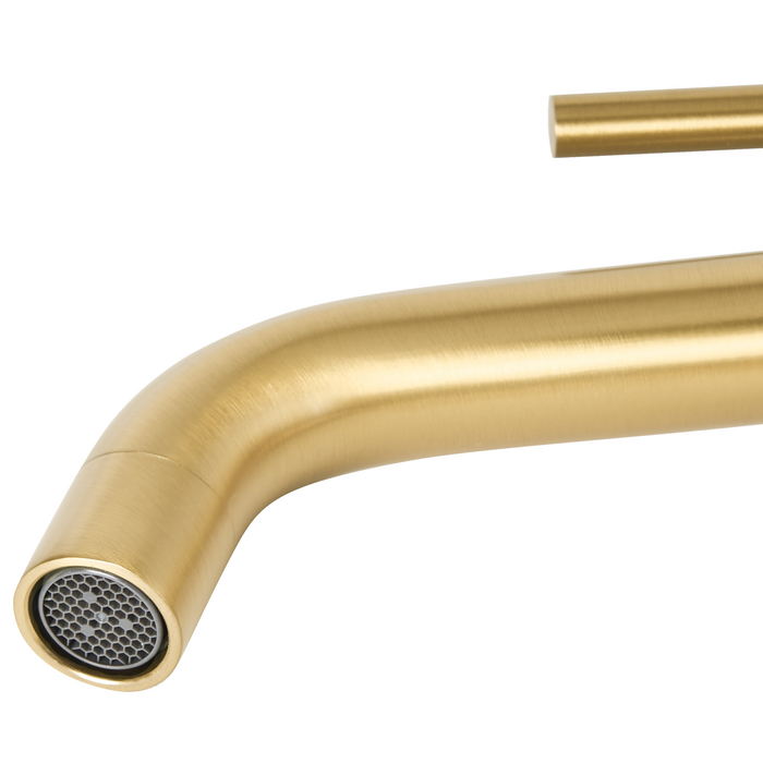 Beliani - SALINAS - Enkele wastafelkraan - Goud - 18 cm - Messing