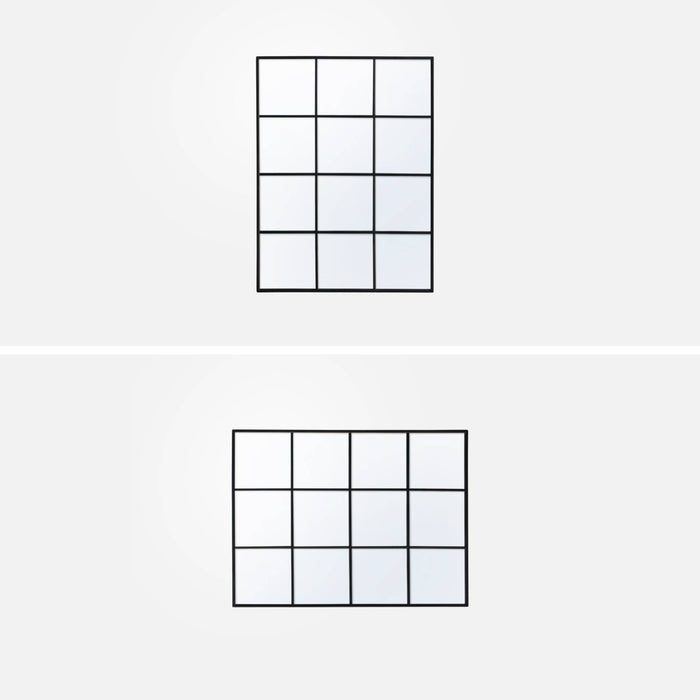 sweeek - Rechthoekige industriële spiegel staal