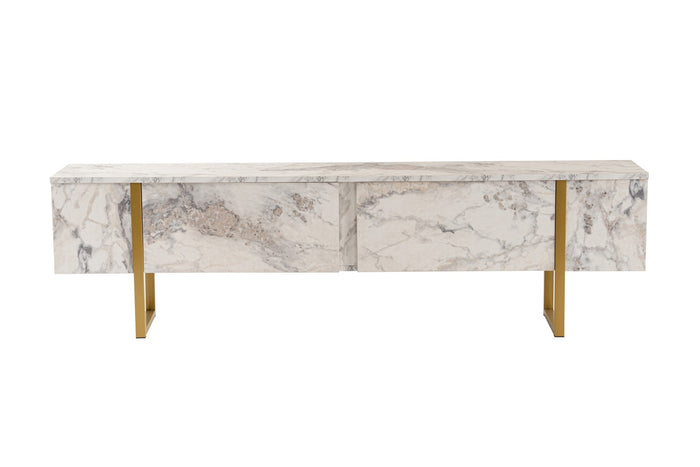 Giga Meubel - Tv-meubel Goud|Marmerlook - 180x30x50cm - Serenity