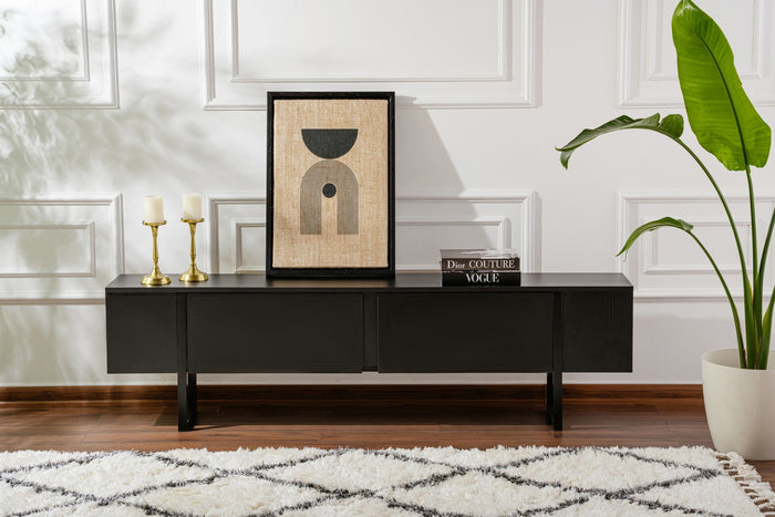 Giga Meubel - Tv-meubel Zwart Hout - 180x30x50cm - Serenity