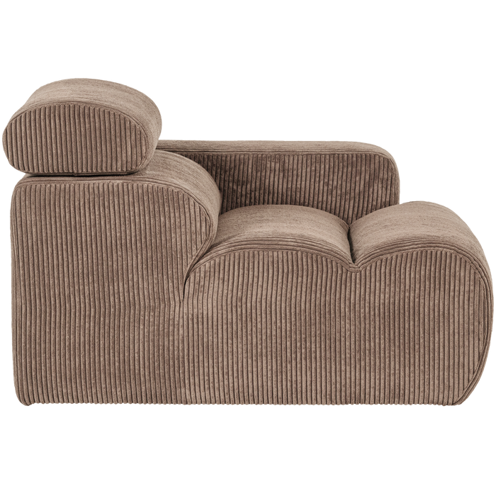 WOOOD Novi 1-Zits Element Bank Arm Links - Ribstof - Taupe