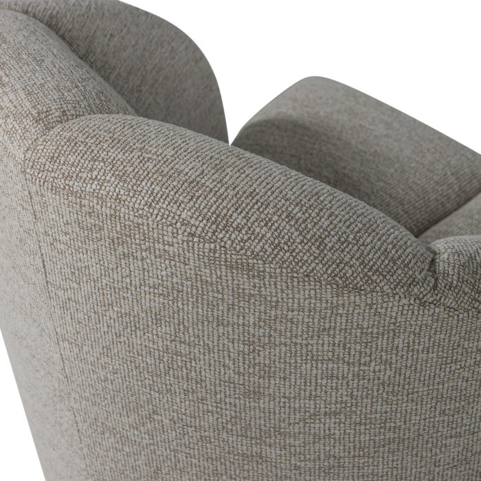 WOOOD Mojo Draaifauteuil - Bouclé - Ecru Melange - 75x68x77