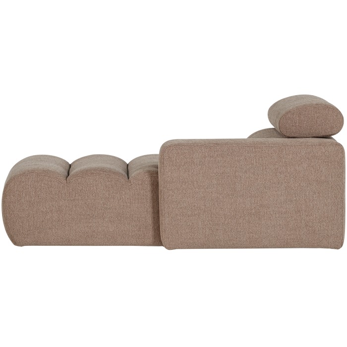 WOOOD Novi Chaise Longue Element Arm Rechts - Polyester - Taupe