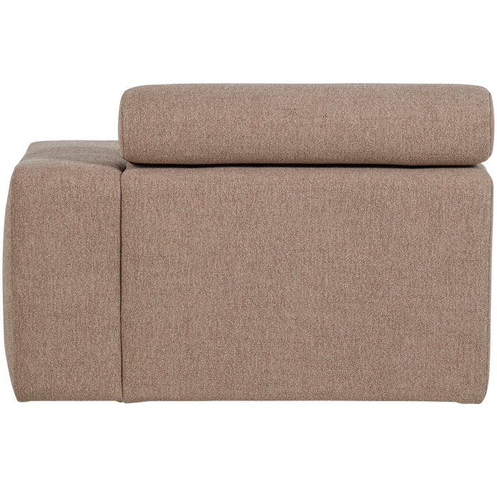 WOOOD Novi Chaise Longue Element Arm Rechts - Polyester - Taupe