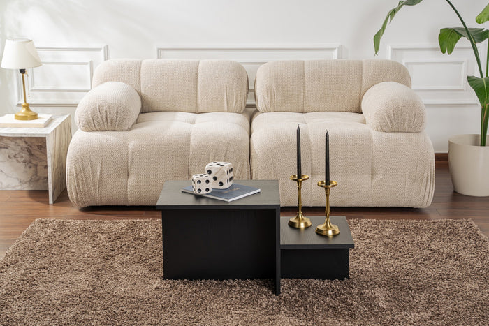 Giga Meubel - Salontafel Zwart Hout - 80x40x40cm - Harmony